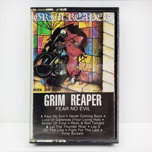 Grim Reaper Fear No Evil Cassette Tape Heavy Metal VTG 1985 Ebony 80s Tested